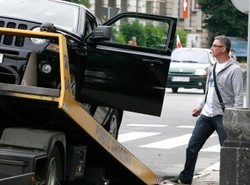 Laweta zabrała auto gwiazdora