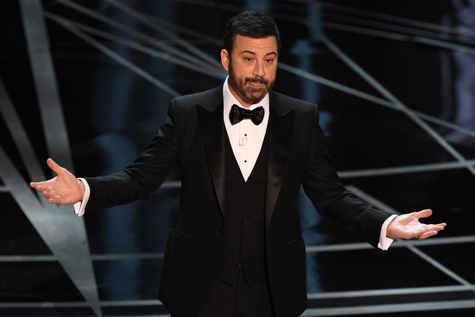 Jimmy Kimmel a könnyeivel küszködött a hétfő esti műsorában /Fotó: AFP