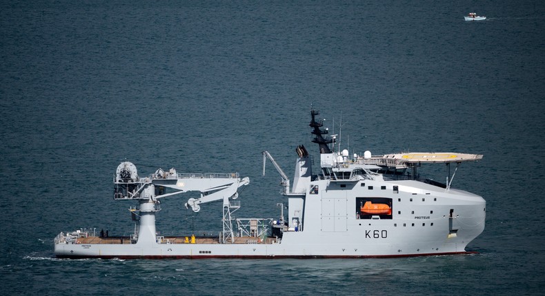 The Royal Fleet Auxiliary RFA Proteus.Finnbarr Webster/Getty Images