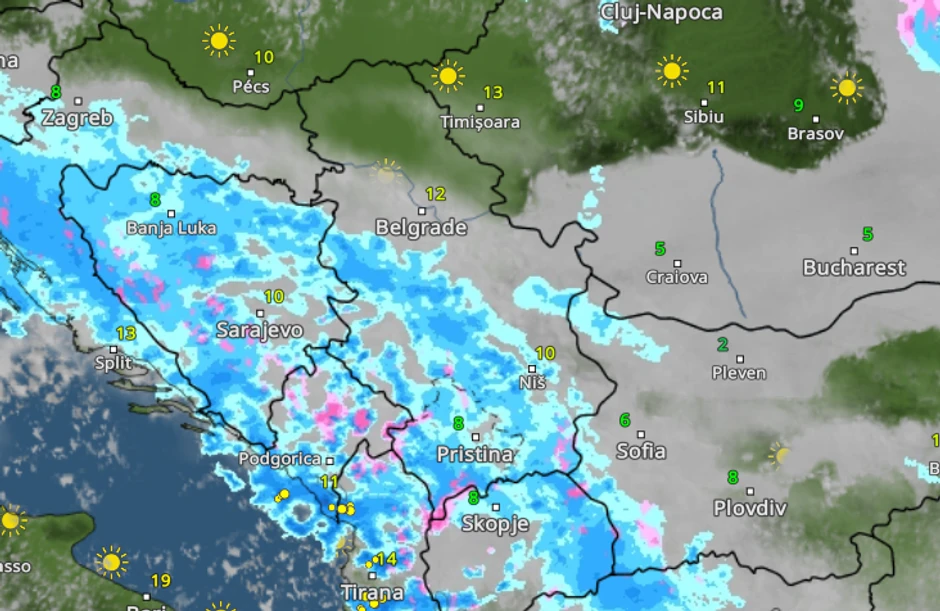 Sprema se kiša u Srbiji