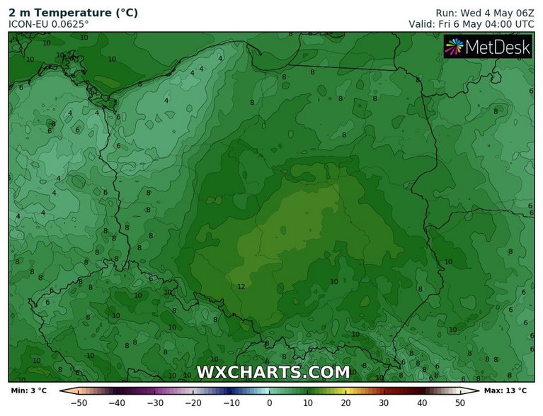 Noc będzie dość ciepła