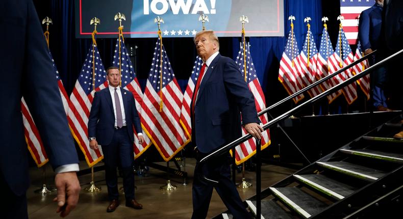 Former President Donald Trump romped through the Iowa caucuses, but winning the state in the general election suddenly looks a little tougher.Chip Somodevilla/Getty Images