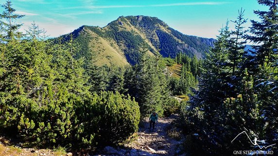 Widok z podejścia na Grzesia na Bobrowiec (1663 m n.p.m.)