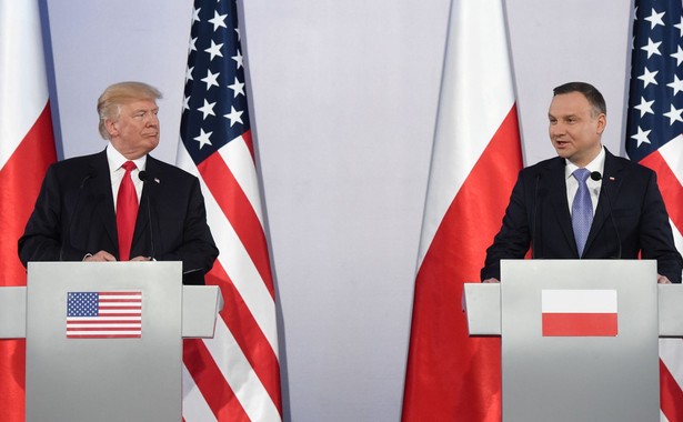 Donald Trump i Andrzej Duda na spotkaniu z mediami