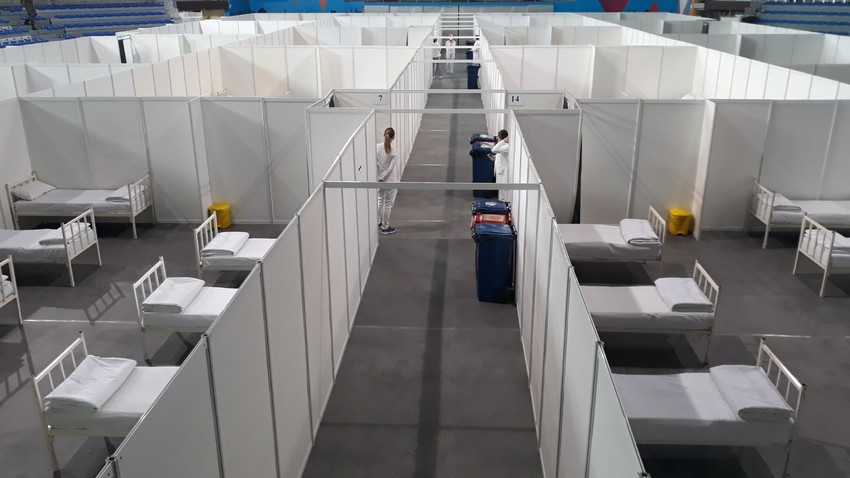 Hala Čair improvizovana bolnica