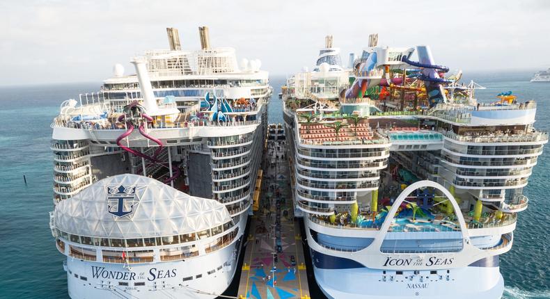 Cruise ships like the Icon of the Seas will spend the majority of their trip at sea.Pieter De Boer