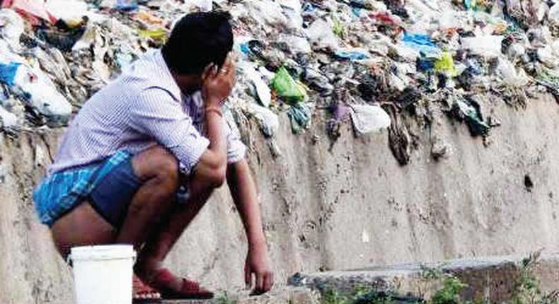 Open defecation is a common practice as 46 million Nigerians lack access to toilet  (Punch)