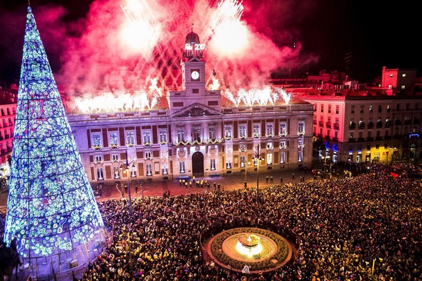 New year celebrations in Madrid