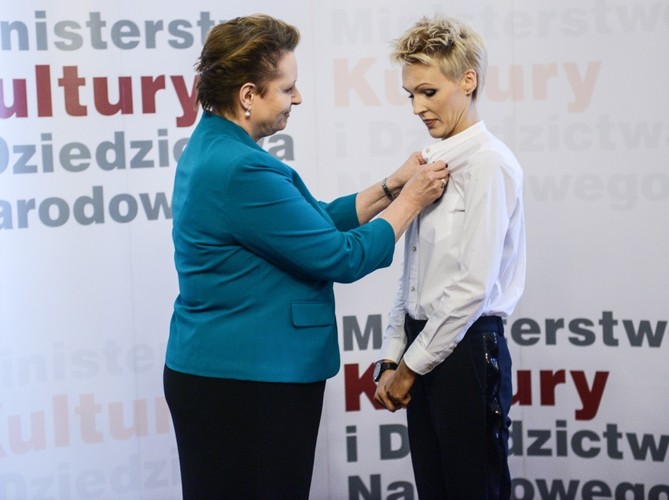 Minister Małgorzata Omilanowska i Agnieszka Chylińska