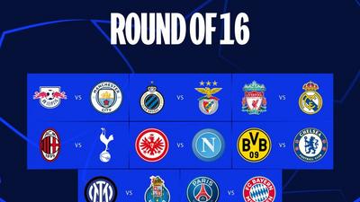 UEFA Champions League round of 16 teams