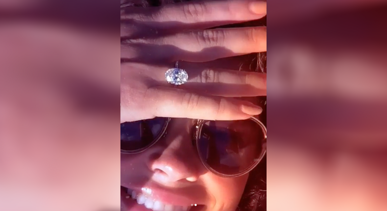 Sarah Hyland Shows Off Engagement Ring In Bikini