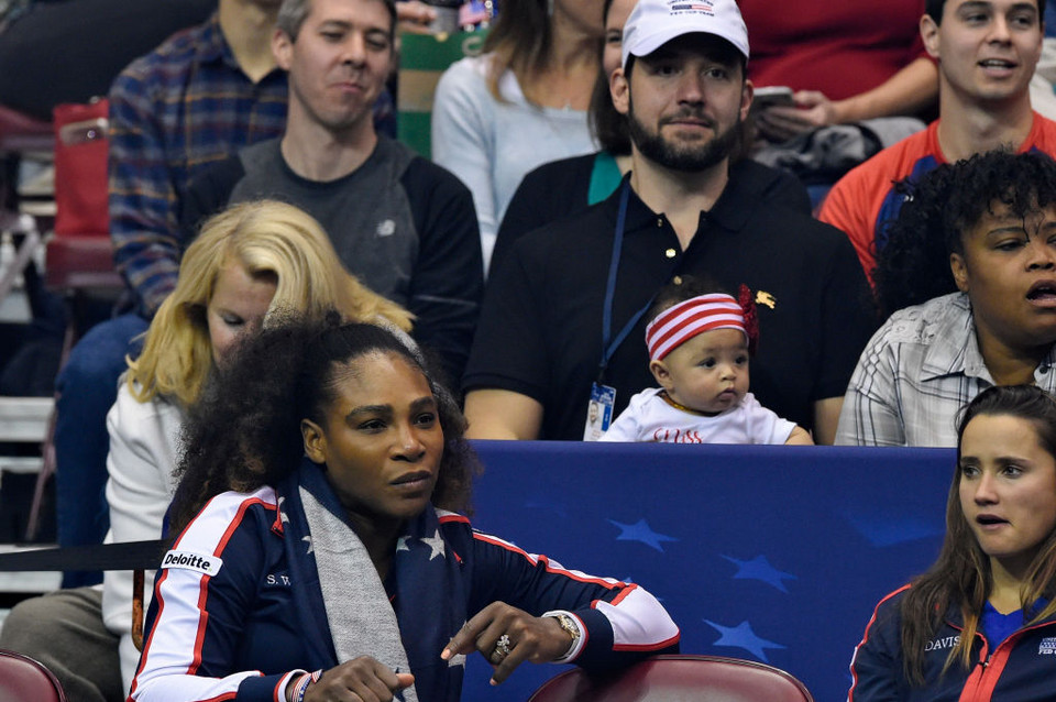 Serena Williams z mężem i córką