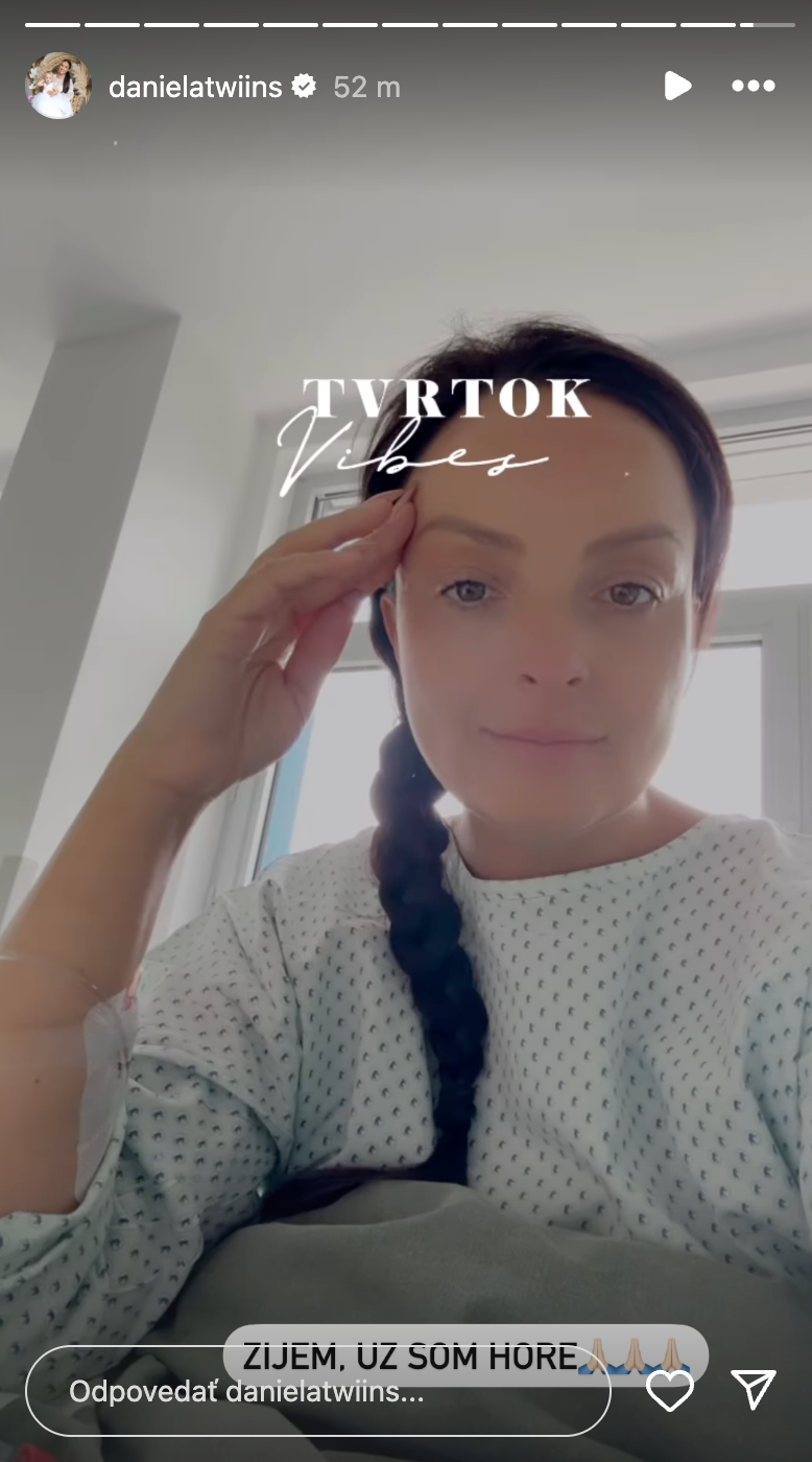 Twiinska Daniela Nízlová po operácii.