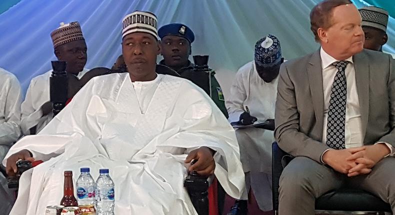 Governor of Borno state, Babagana Umara Zulum and the EU Head of Cooperation, Mr Kurt Conelus [NAN]