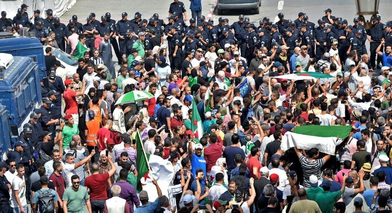 Friday's protest marked the 31st consecutive week of rallies in Algeria