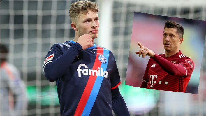 Fiete Arp i Robert Lewandowski