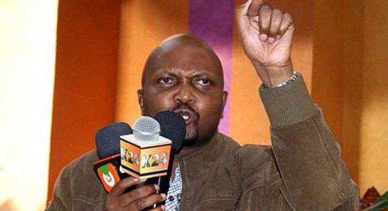 Gatundu South MP Moses Kuria during a past public address