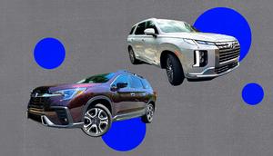 The 2024 Hyundai Palisade Calligraphy and 2024 Subaru Ascent Touring.Benjamin Zhang/BI; Chelsea Jia Feng/BI