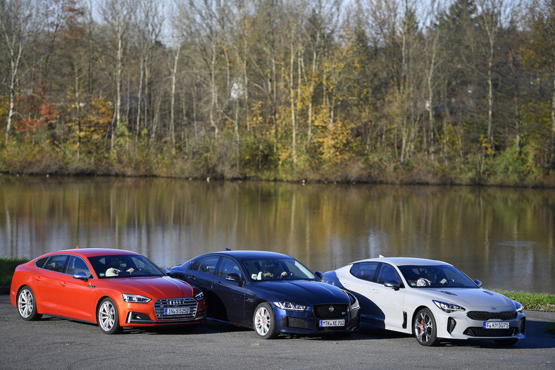 Kia Stinger GT kontra Audi S5 Sportback i Jaguar XE S