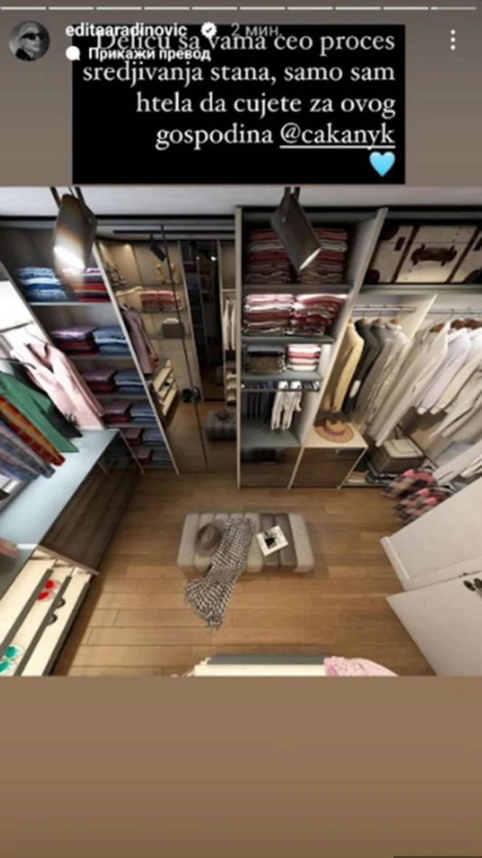 Edita Aradinović, novi stan