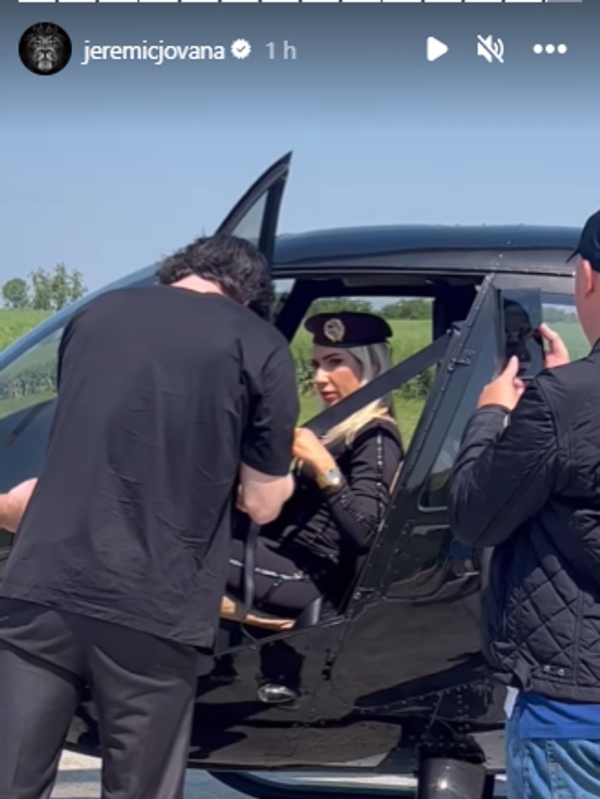 Jovana Jeremić na snimanju spota za pesmu