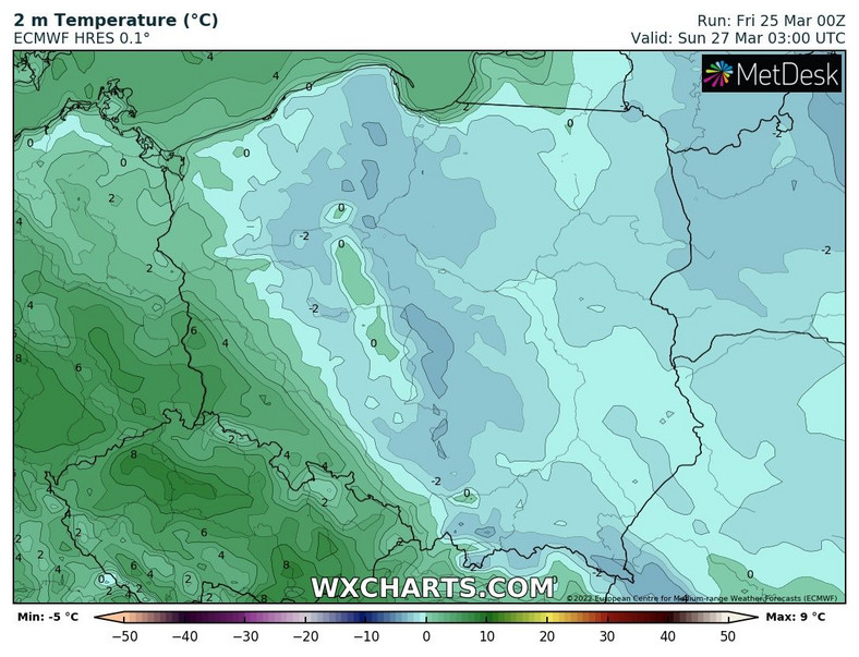 Nad ranem w większości kraju znów pojawi się mróz