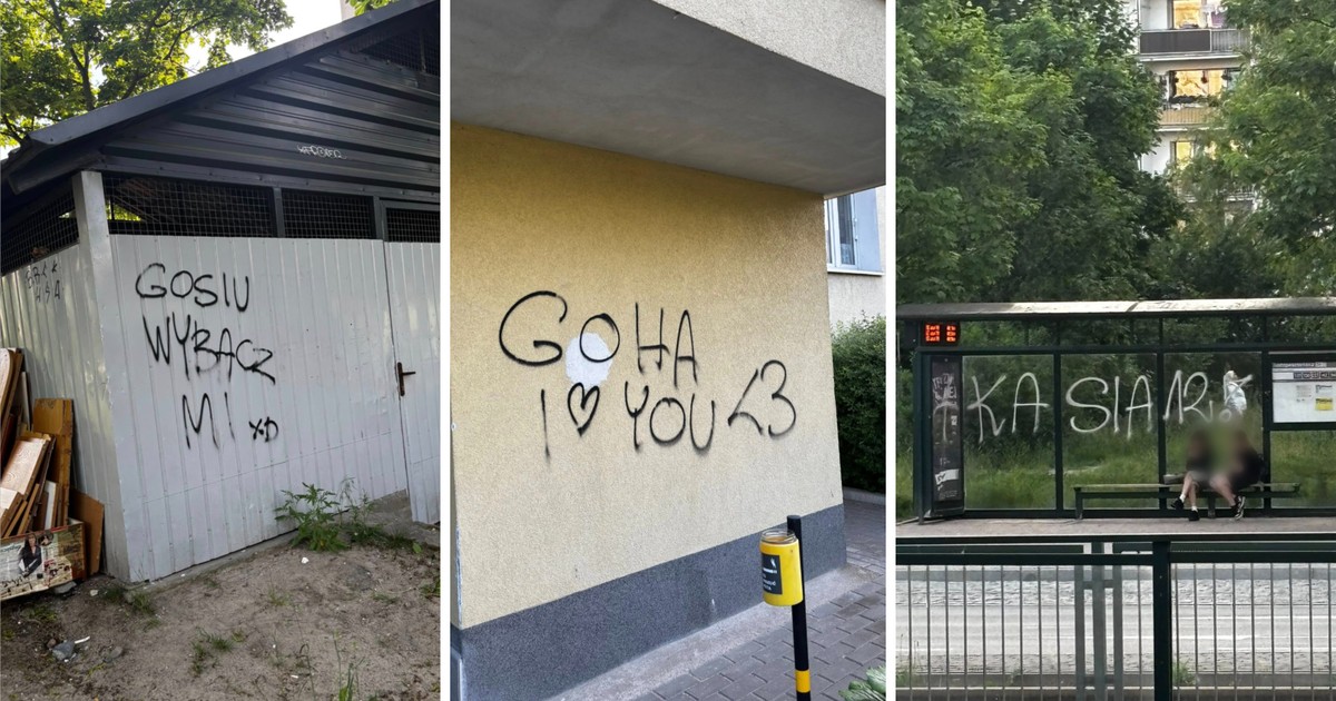 Wandal z Gdańska wyznał miłość na ścianach osiedla