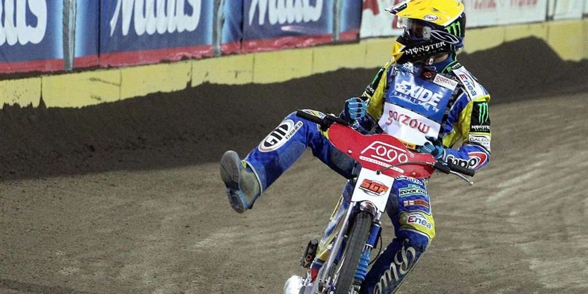 Tomasz Gollob mimo wcześniejszego narzekania na tłumiki, świetnie pojechałw Grand Prix w Lesznie