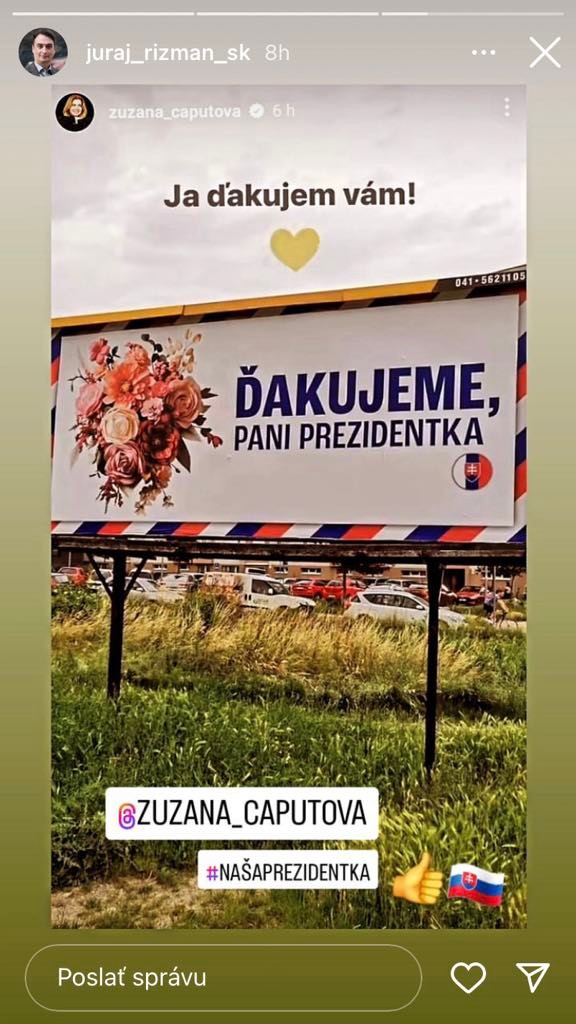 Čaputová ďakuje.