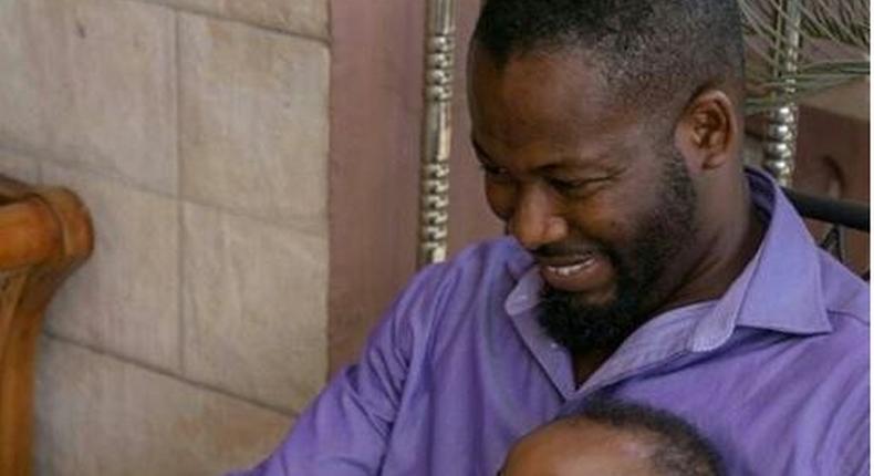 Ghanaian actor, Adjetey Anang and son