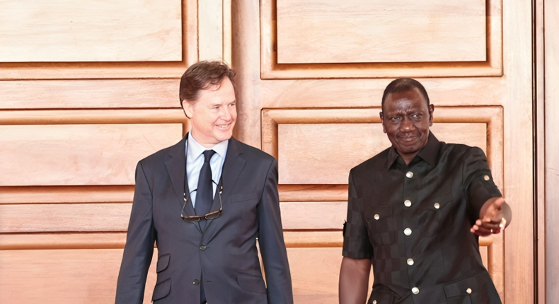 President William Ruto with Meta Global President Nick Clegg at State House, Nairobi on March 18, 2024
