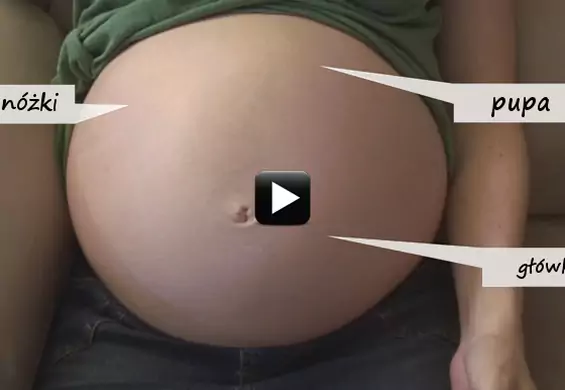 Niezwykłe wideo: dziecko rusza się w brzuchu mamy. Widać, gdzie są jego nóżki, główka, tułów!