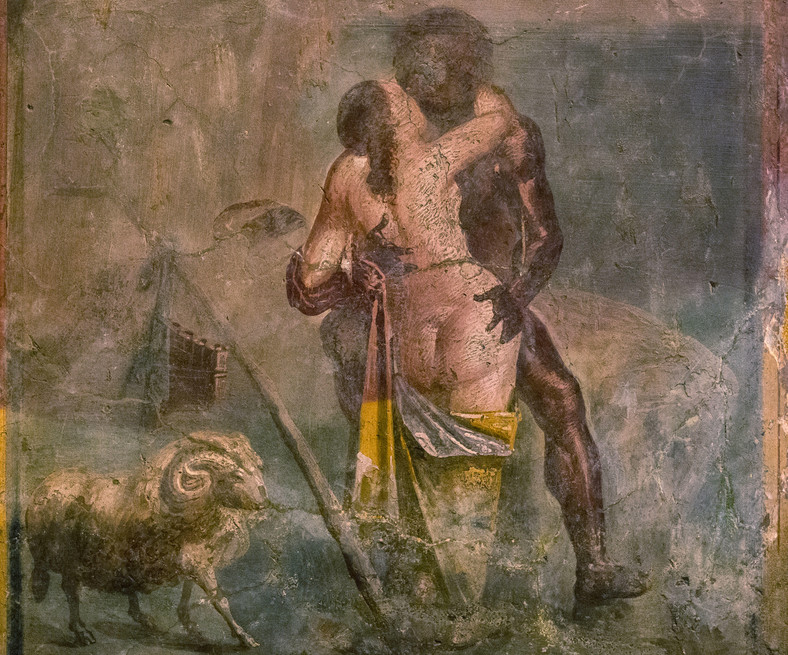 Galatea i Polifem, I w. Fresk ze zbiorów Museo Archeologico Nazionale di Napoli
