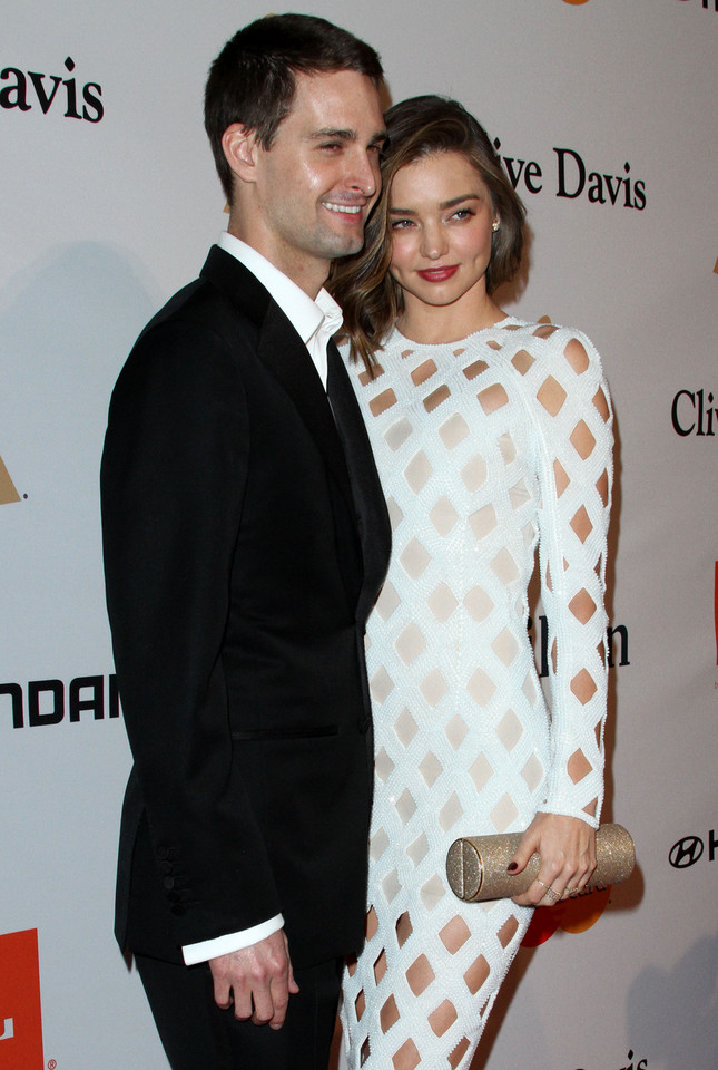 Miranda Kerr i Evan Spiegel na Clive Davis pre-Grammy gala