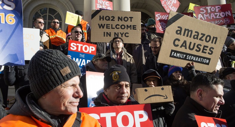 Amazon employees will protest outside of Jeff Bezos' $80 million New ...