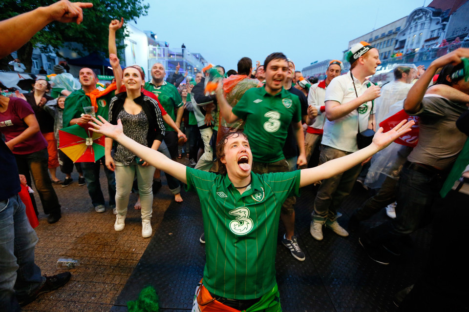 Poznań: mecz Irlandia - Chorwacja w Strefie Kibica