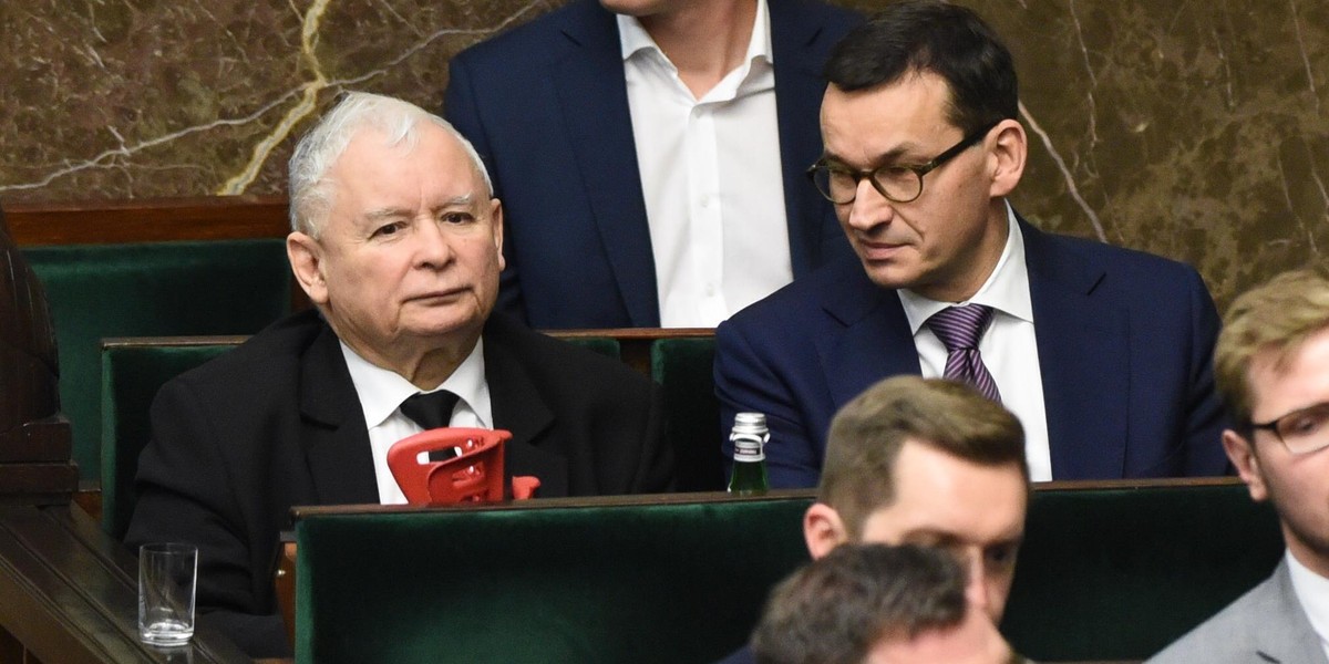 Jarosław Kaczyński i Mateusz Morawiecki