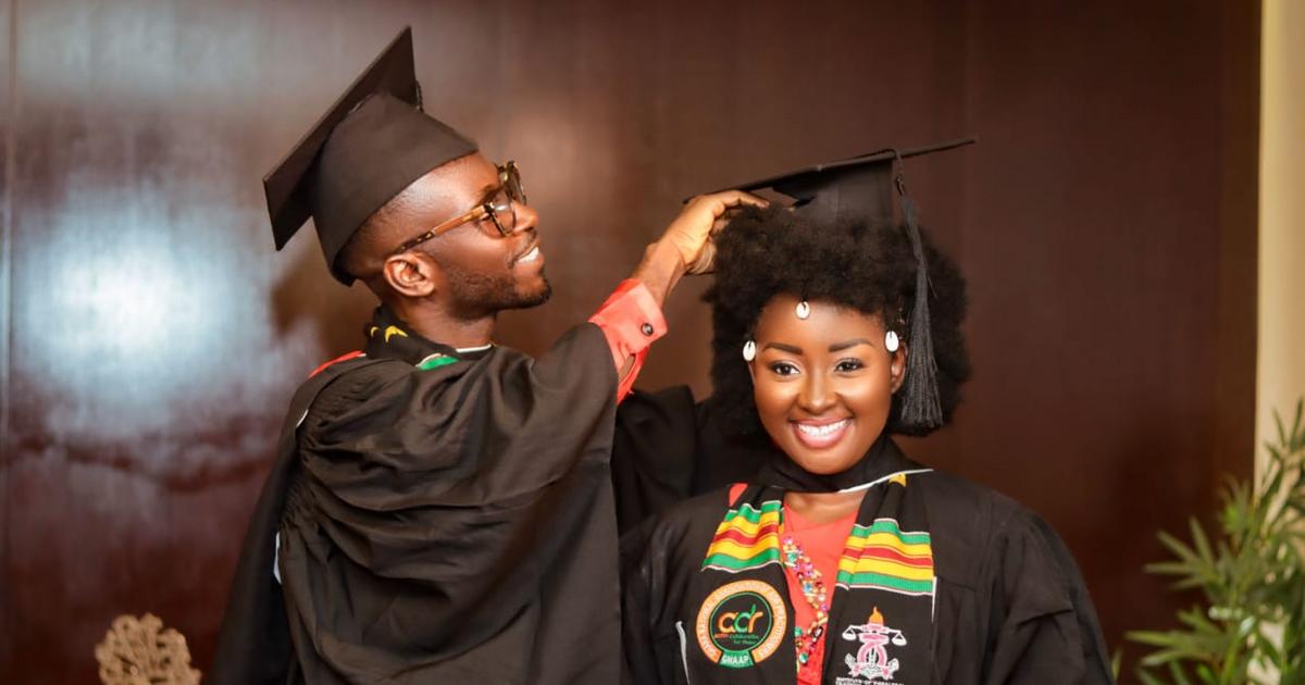 Okyeame Kwame and wife Annica graduate from IPSL