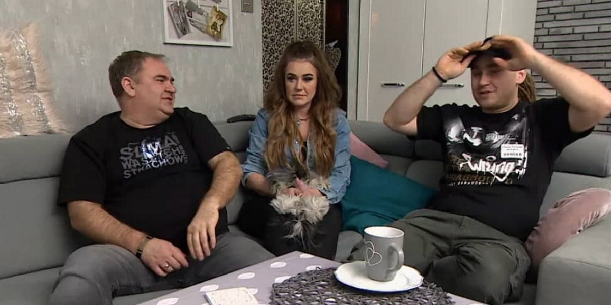 Rodzina Kotońskich w programie "Gogglebox. Przed telewizorem".