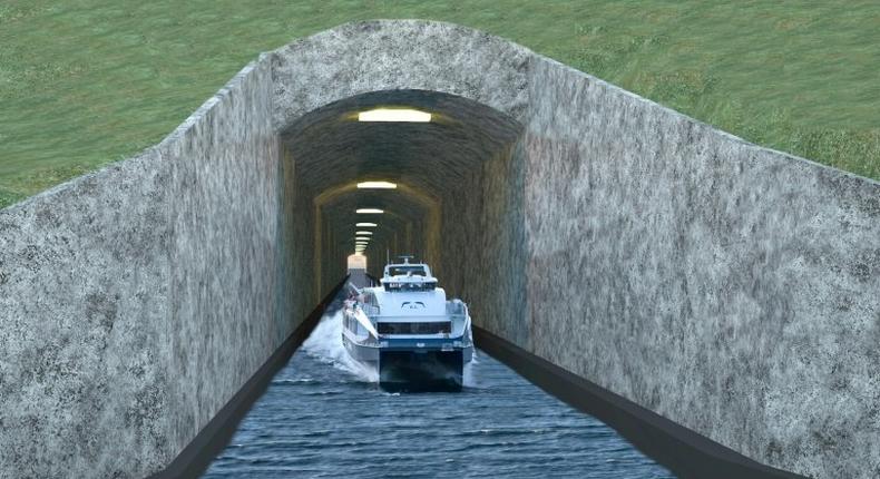 The Stad Ship Tunnel will be the world's first sea tunnel to pass through a mountain