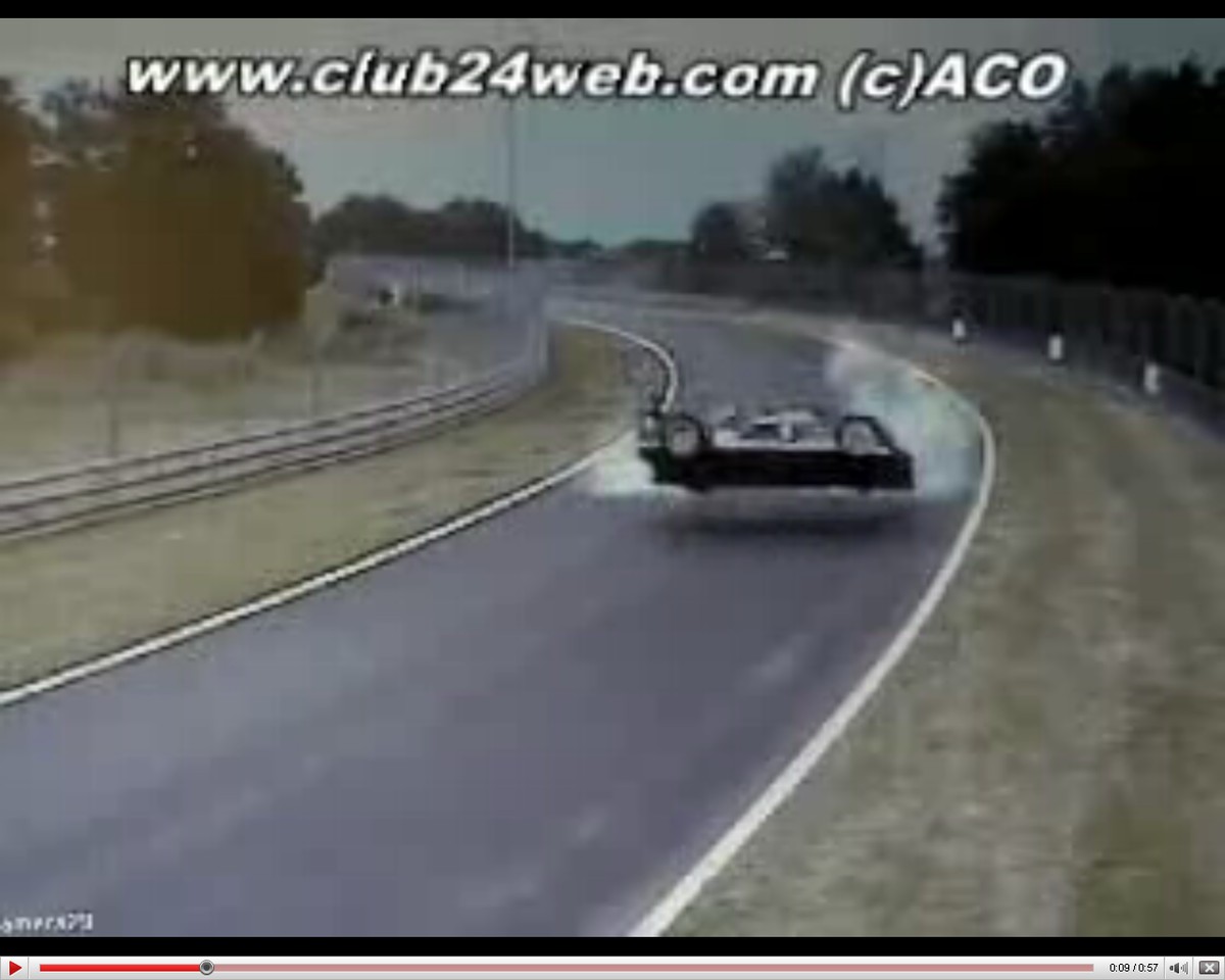 Fruwająca wyścigówka na torze w le Mans