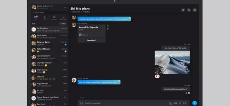 Microsoft wprowadza nowe udoskonalenia w komunikatorze Skype 8