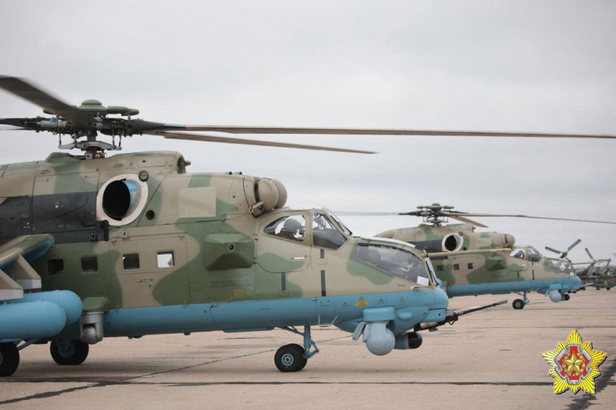 Białoruskie lotnictwo dysponuje obecnie kilkunastoma Mi-24 starszej generacji, które będą zastępowane przez widoczne na zdjęciu nowe Mi-35M.