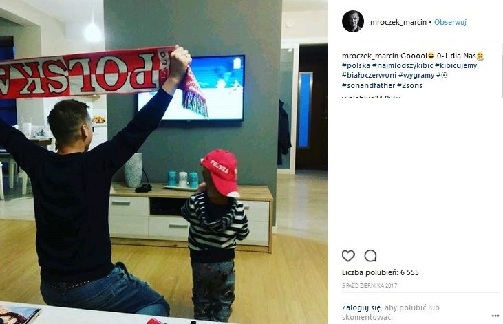 Marcin Mroczek z synem