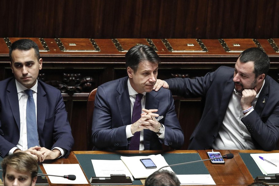 Luigi Di Maio, Giuseppe Conte i Matteo Salvini