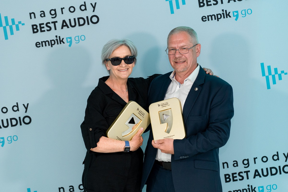 Jolanta Gwardys i Krzysztof Balcer, zwycięzcy 3. edycji Nagród BEST AUDIO Empik Go