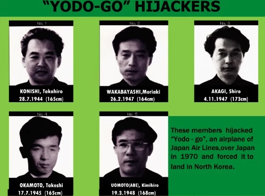 List gończy japońskiej policji za pięcioma członkami Grupy Yodo