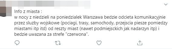 Przykładowy fake news z sieci