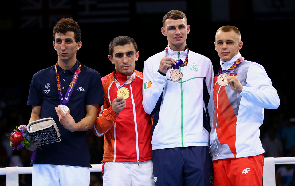 Mateusz Polski (z prawej) (brązowy medal) - boks, kat. 60 kg