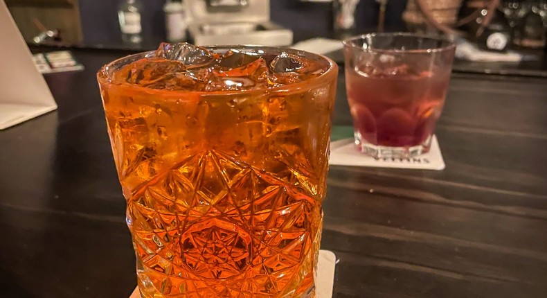 A zero-alcohol Aperol Spritz dupe from Hekate.Rachel Askinasi/Insider